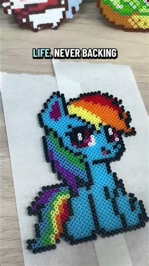 Rainbow Dash DIY Pixel Art | Pixie Beads Mini Fuse Beads Tutorial #shorts