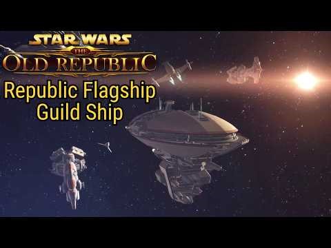 SWTOR: Republic Flagship Guild Ship | Fully Decorated Base Unlock Tour