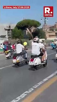 Vespa Turns 80: Over 10,000 Iconic Scooters Swarm Rome For Historic Grand Parade