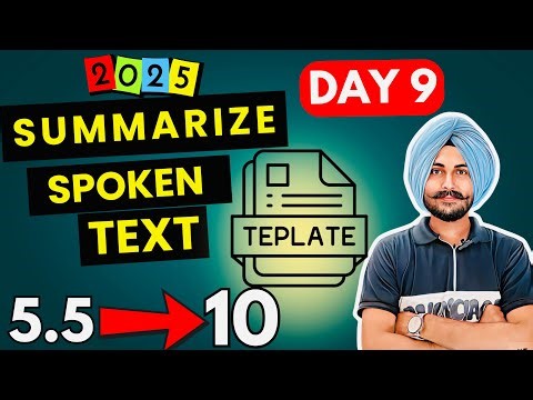 PTE Summarize Spoken Text Template 2025: Best Method to Score 90/90 (Step-by-Step Strategy)