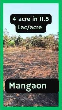 ID:147/357 The 4 acre land in Mangaon 11.5 lacs/acre
