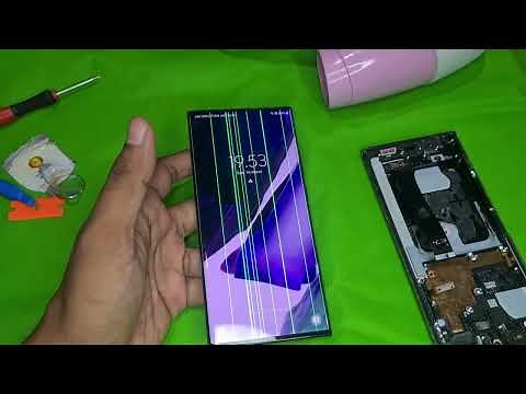 Samsung note 20 ultra green line screen problem cheap fix