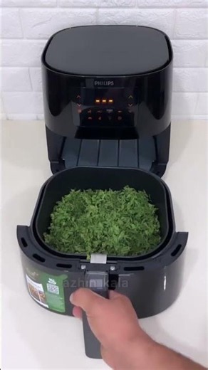 Smart Air Fryer Hack: Dehydrate Herbs at Home! 🌿 #shorts #kitchenhacks