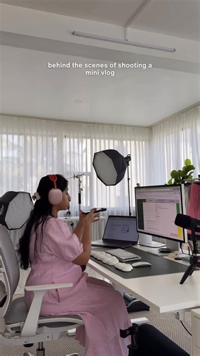 Chitra Das on Instagram: "behind the scenes of filming a mini vlog 🎥 setting up the tripod and getting the shot ✨ #creatordiaries"