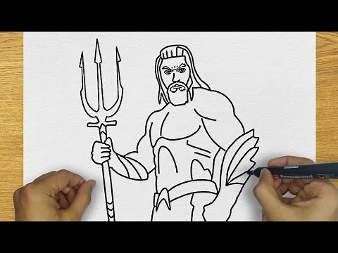 HOW TO DRAW AQUAMAN FROM AQUAMAN AND THE LOST KINGDOM | DRAWING AQUAMAN EASY