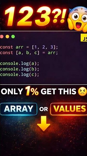 Only 1% Can Solve This 😳 JavaScript Destructuring Trick