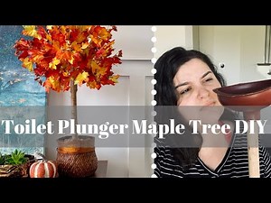 Easiest Ever Dollar Tree DIY Fall 2019 | Toilet Plunger Fall Tree
