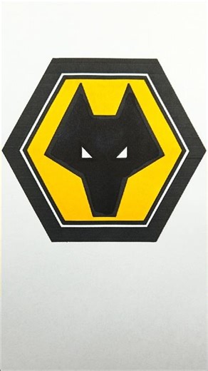 ​ASMR Coloring WOLVERHAMPTON Logo 🇬🇧🐺 English Football Art #shorts