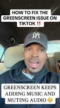 HOW TO FIX THE GREENSCREEN ISSUE ON TIKTOK ‼️ #yaboyant #tiktok #issue #greenscreen #fix
