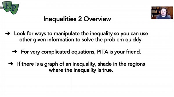 Inequalities - Not a Solution, Max & Roman Numerals: Study.com SAT Math Exam Prep