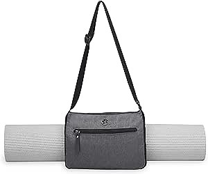 Gaiam Yoga Mat Bag - Wander Free Yoga Mat Carrier Pouch Tote | Adjustable Shoulder Sling Carrying Strap | Two Zippered Pockets, Easy-Clean Liner | Fits Most Size Yoga, Pilates, Fitness Exercise Mats