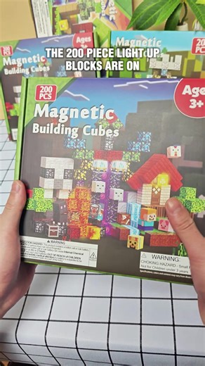 Magnetic Building Cubes! 🏠🔨 you can build anything you set your mind to! the crackling sound these cubes make is so satisfying. #buildingblocks #magnetic #survivalmode ##Minecraft##tiktokmademebuyit