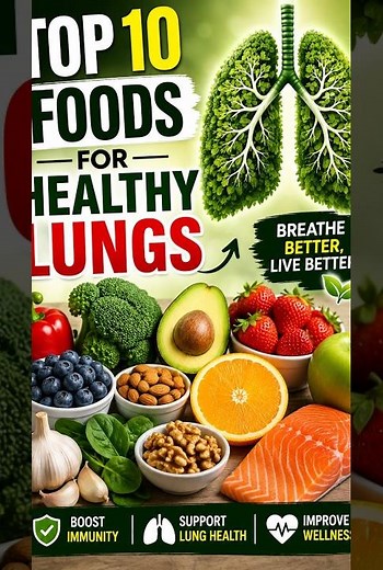 Top 10 Foods for Healthy Lungs | Best Foods for Lung Health 🌿 #healthtips #lungs #lunghealth