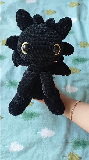 Crafting a Jumbo Toothless 🐉✨The Ultimate Night Fury Squish! #crochet #amigurumi #shorts #toothless
