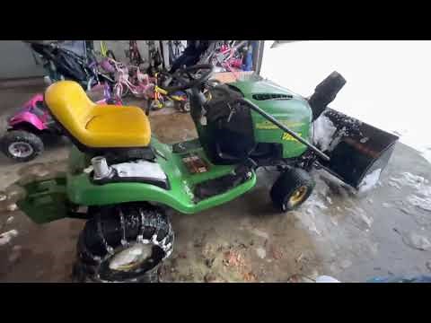 John Deere L108 (100 series) snowblower attachment (installation tips + how to +review)