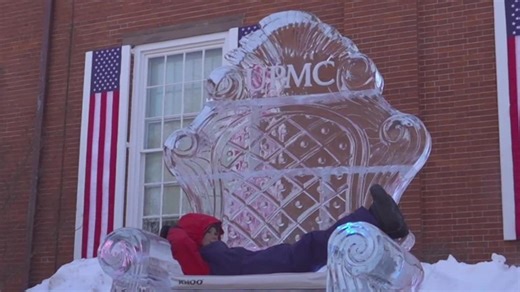 Bitter cold keeps Carlisle's 10th annual ice art fest sculptures in shape