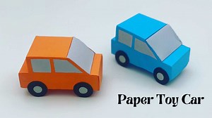 Origami Car | Paper car | Easy Paper Crafts | Simple Crafts For Kids | Nursery Craft Ideas / paper crafts for school / paper craft / paper car toy / making paper toys for kids #papercar #papertoy #papercraft #kidscrafts | Crafty Cart