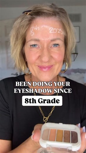 Sonya J Frame🔸 Midlife and Skin Confidence Booster on Instagram: "If you’ve been doing your eyeshadow the same way since 8th grade, it might be time to rethink the technique. Back then we were all about sponge applicators and dark lids fading up into light. But with hooded eyes, that closes everything off. The modern approach flips it: light on the lid to keep it open, and darker tones just above the crease to lift and define. We’re not in 8th grade anymore — and that’s ok. Subtle changes can m
