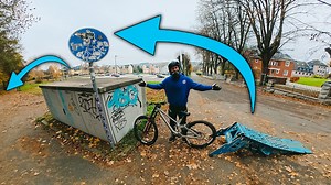 MTB Street Gaps mit Downhill-Bike & großer Rucksack-Rampe | Erzgebirge Teil 4