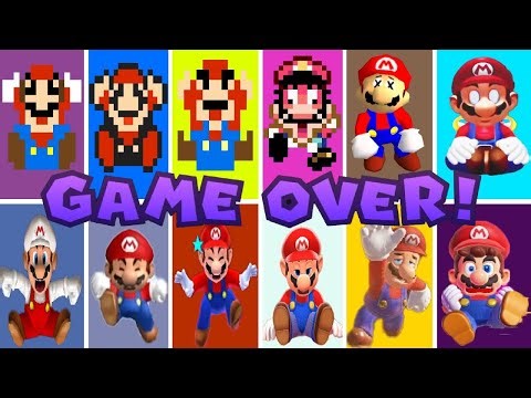 Evolution of Mario Game Over (1981-2025)