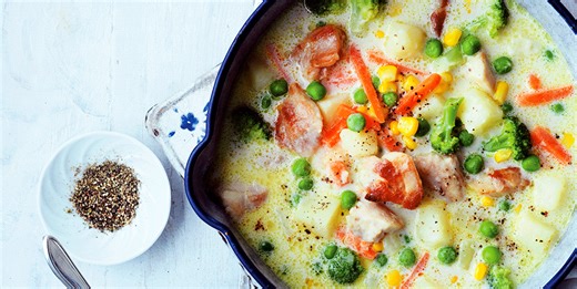 Cheat's chicken chowder recipe