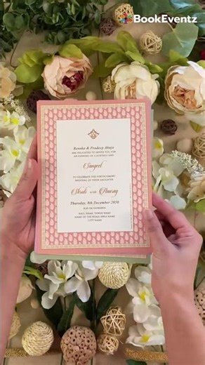 Elegant Wedding Invite Reveal 💌✨#weddingcards s