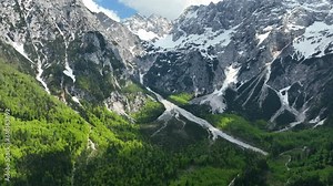 alps, slovenia, kamnik savinja alps, springtime, landscape, adventure, beauty in nature, drone, drone point of view, european alps, footpath, forest, glacier, grintovec, high up, idyllic, kamnik-savin
