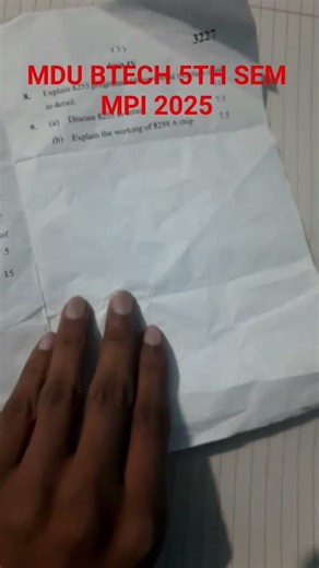 MDU Btech-CSE 5th sem MPI paper 2025 #mdu #btech #pyq #2025 #cse
