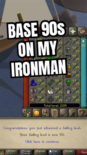 Back to Base 90s on My Ironman! #osrs #gaming #runescape
