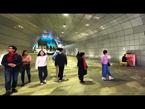 Dongdaemun & DDP, Seoul – Night Walk | 4K Walking Tour(Real Sound)