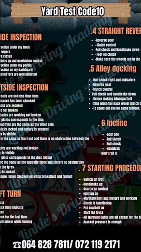 Code10 pre trip INSPECTION#drivingschool #driving