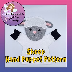 Sheep Hand Puppet Sewing Pattern, Easy Felt Project (PDF Pattern) - Etsy