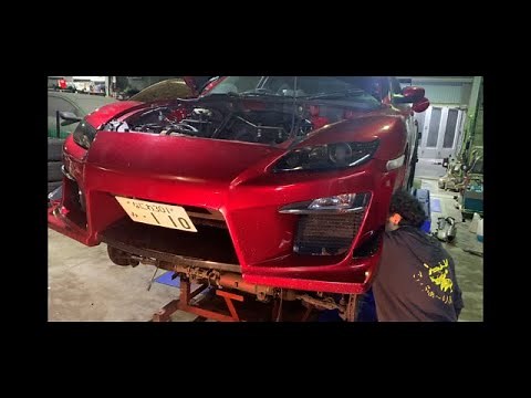 RX-8オーバーホール エンジン降ろし作業