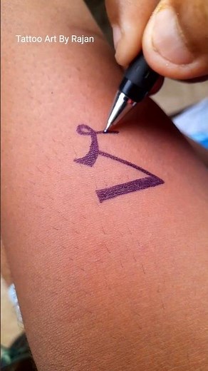 V Letter Tattoo design || How To Make Tattoo || How to draw tattoo || Tattoo Art By Rajan