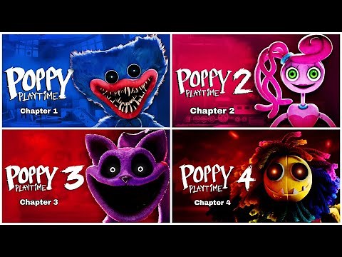 Poppy Playtime Chapters 1 2 3 4 Full Gameplay Walkthrough & All Endings (No Commentary, 4K Ultra HD)