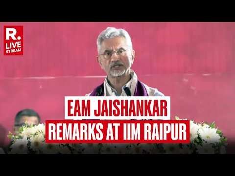 EAM Jaishankar LIVE | 15th Annual Convention Of IIM Raipur | India | West Asia conflict