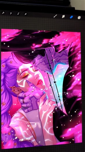 Crisol Crowling 💕 (Commisions Opens) on Instagram: "I seriously can't believe this, over 11k likes in this illustration?! 😭💘 I pulled many late nights working on this K-pop Demon Hunter piece (sleep? never heard of her), but your love made it SO worth it. THANK YOU!! 🖤🔥👹 #kpopdemonhunters #netflix #sajaboys #kpop好きな人と繋がりたい #rujinu #rumi #jinu #rujinufanart"