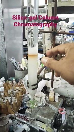 Column chromatography part-1 #chemistry #research #practical #silica-gel #laboratory