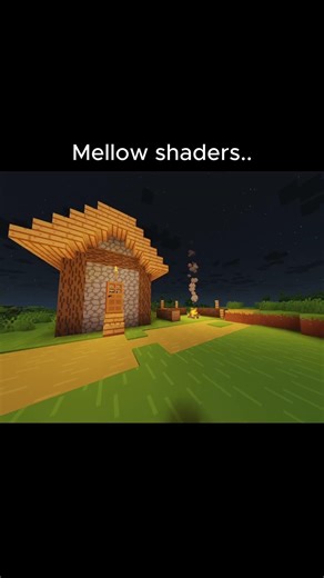 No shaders vs Mellow shaders.. #shader #minecraft #c418 #music