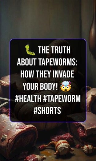 🐛 The Truth About Tapeworms: How They Invade Your Body! 🤯 #health #tapeworm #shorts