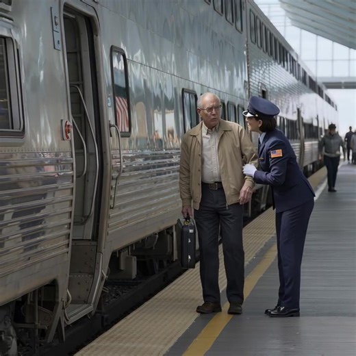 The train conductor begged me to get off – and that’s when my “family trip” stopped feeling safe Her hand closed around my arm, and her fingers were shaking. “Sir,” she whispered, her voice tight. “Pretend you feel sick. Get off this train. Right now.” I stared at her. At the neat navy uniform, the shiny name tag, the panic in her eyes. It made no sense. Behind her, through the window, my daughter Anna and her husband Mark were already in their seats. Watching me. And in that moment, the last th