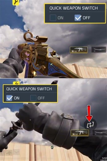 PRO TIP ✅ TURN ON QUICK WEAPON SWITCH | CODM #shorts