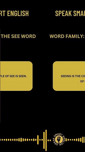 Easy English Grammar | See vs Saw vs Seen. #wordfamily