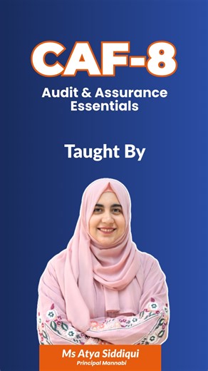2.3K views · 828 reactions | CAF-8 | Audit and Assurance Essentials Build your auditing foundation with Ms. Atya Siddiqui. Watch the demo lecture today! #CAF8 #AuditAndAssurance #CharteredAccountancy #MannabiBusinessSchool | Mannabi | Facebook