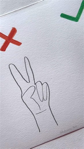 Peace hand #shorts #craft #art #drawing #satisfying