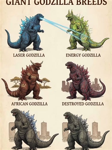 Explore All Giant Godzilla Breeds and Types