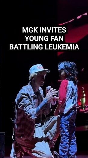 mgk brought young leukemia patient Charlie onstage during his Albuquerque show ft. Mr. Brightside ❤️