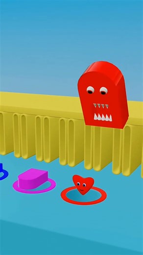 Monsters vs. Shapes: Oddly Satisfying Animation 👾✨. ##oddlysatisfying #3danimation #satisfyingvideo