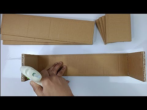 ÉTAGÈRE EN CARTON ÉTAPE PAR ÉTAPE FACILE À RÉALISER I RECYCLAGE CARTON