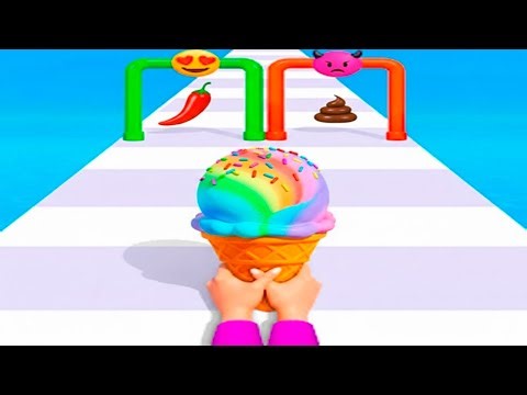 Stacky Ice Cream Runner - Gameplay Walkthrough - All Levels (IOS, Android)